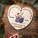 Of All The Weird Things Favourite - Christmas Gift For Couples, Husband, Wife - Personalized Custom Shaped Wooden Ornament