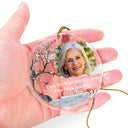 Custom Photo I'm Always With You - Christmas, Memorial Gift For Family, Friends - Personalized Circle Glass Ornament