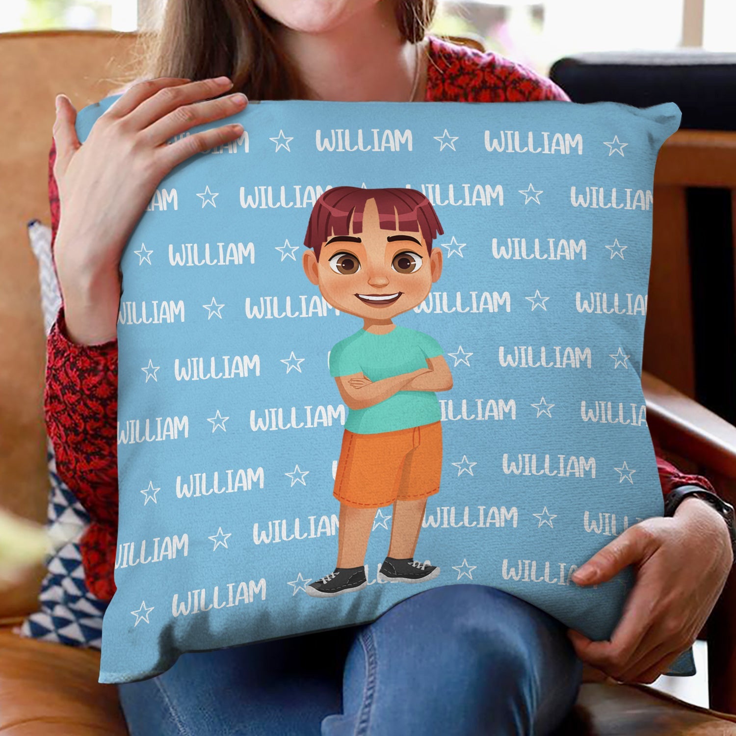 Custom Photo Baby Name - Gift For Kids, Grandchildren - Personalized Pillow