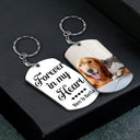 Custom Photo Once By My Side - Memorial Gift For Dog Lovers, Cat Lovers - Personalized Aluminum Keychain