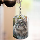 Custom Photo Once By My Side - Memorial Gift For Dog Lovers, Cat Lovers - Personalized Aluminum Keychain