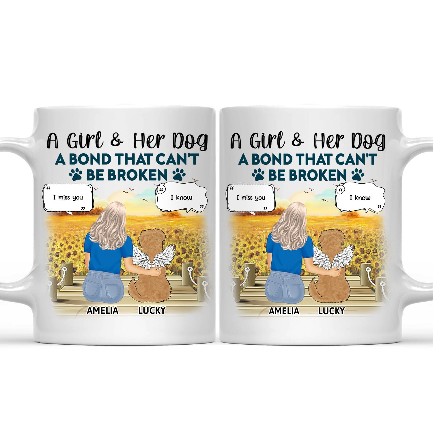 A Bond That Can't Be Broken - Memorial Gift For Dog Lovers, Dog Mom, Dog Dad - Personalized Mug