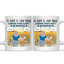 A Bond That Can't Be Broken - Memorial Gift For Dog Lovers, Dog Mom, Dog Dad - Personalized Mug