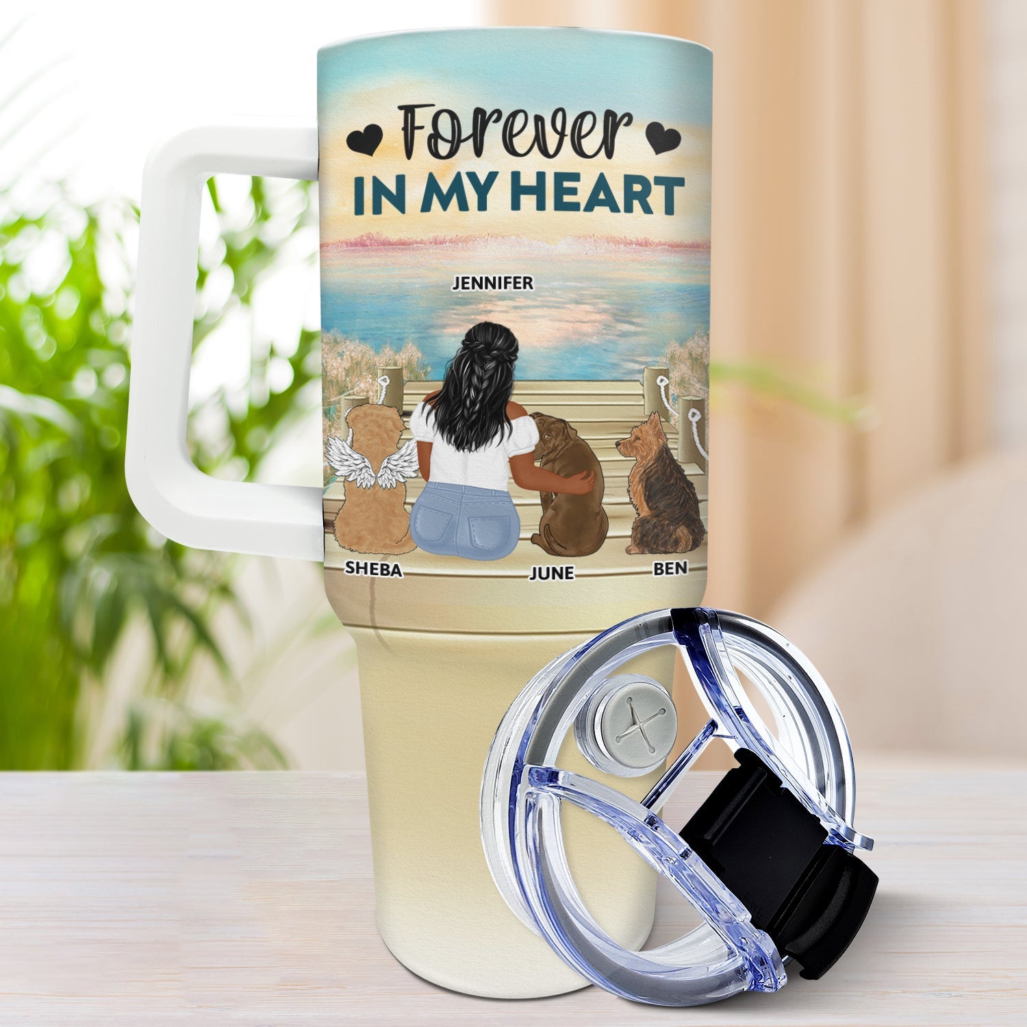 A Bond That Can't Be Broken - Gift For Dog Lovers, Dog Mom, Dog Dad - Personalized 40oz Tumbler With Straw