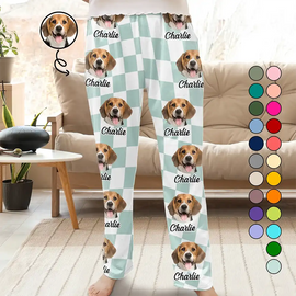 Custom Photo Humans Pet Face - Personalized Pajama Pants