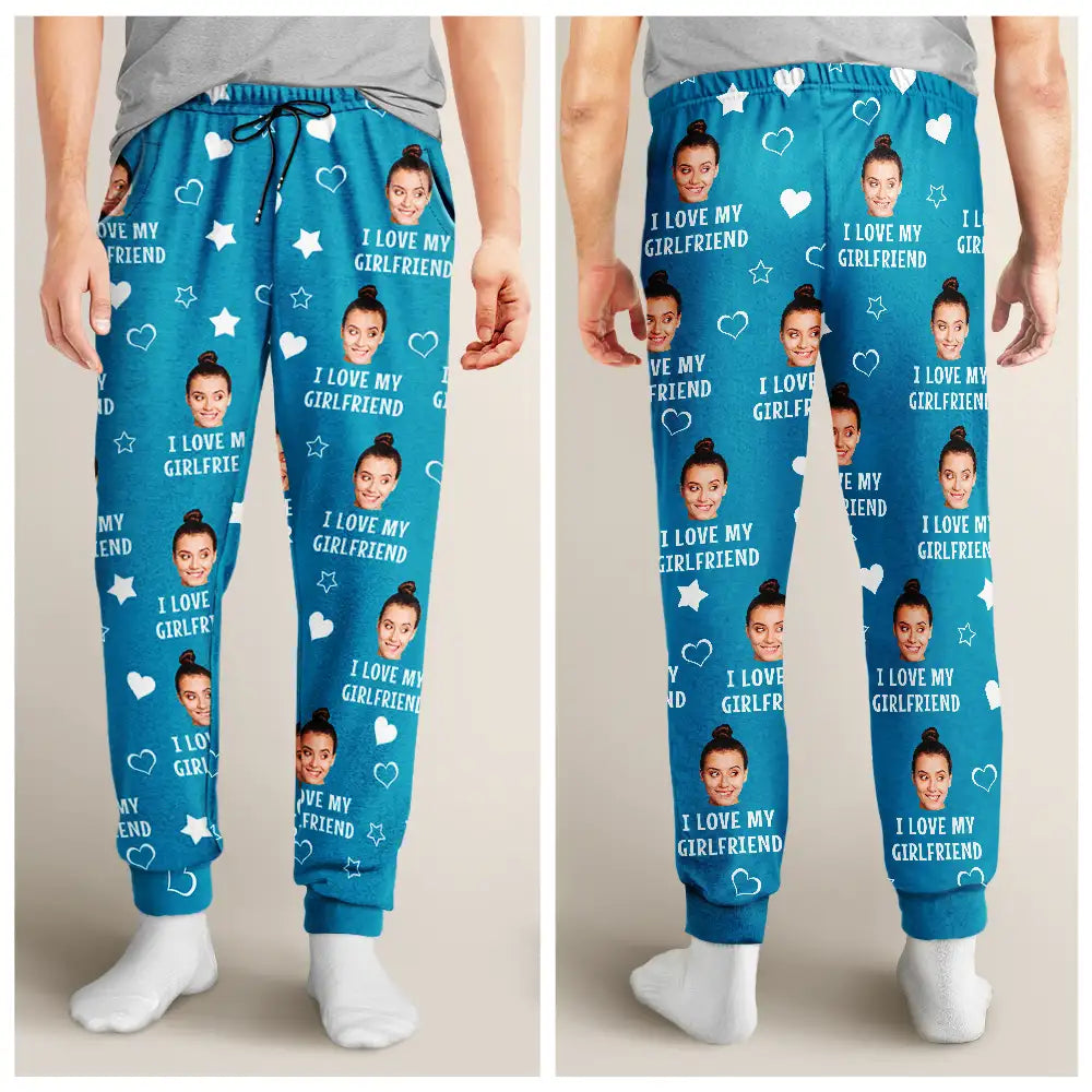 Custom Photo Funny I Love My Lover - Personalized Pajama Pants