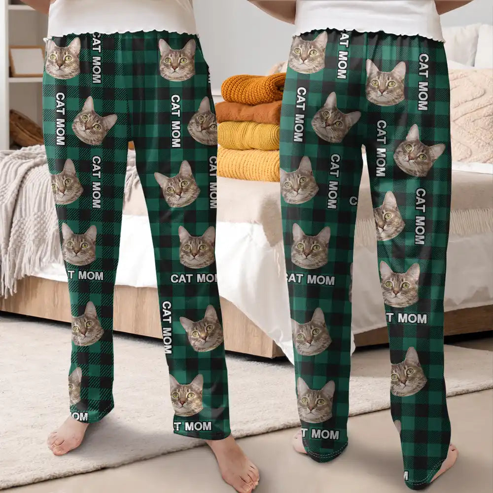 Custom Photo #1 Dad #1 Mom Pet Dad Pet Mom - Personalized Pajama Pants