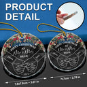 Gift For Couples - Holding Hands First Christmas Couple - Personalized Circle Glass Ornament
