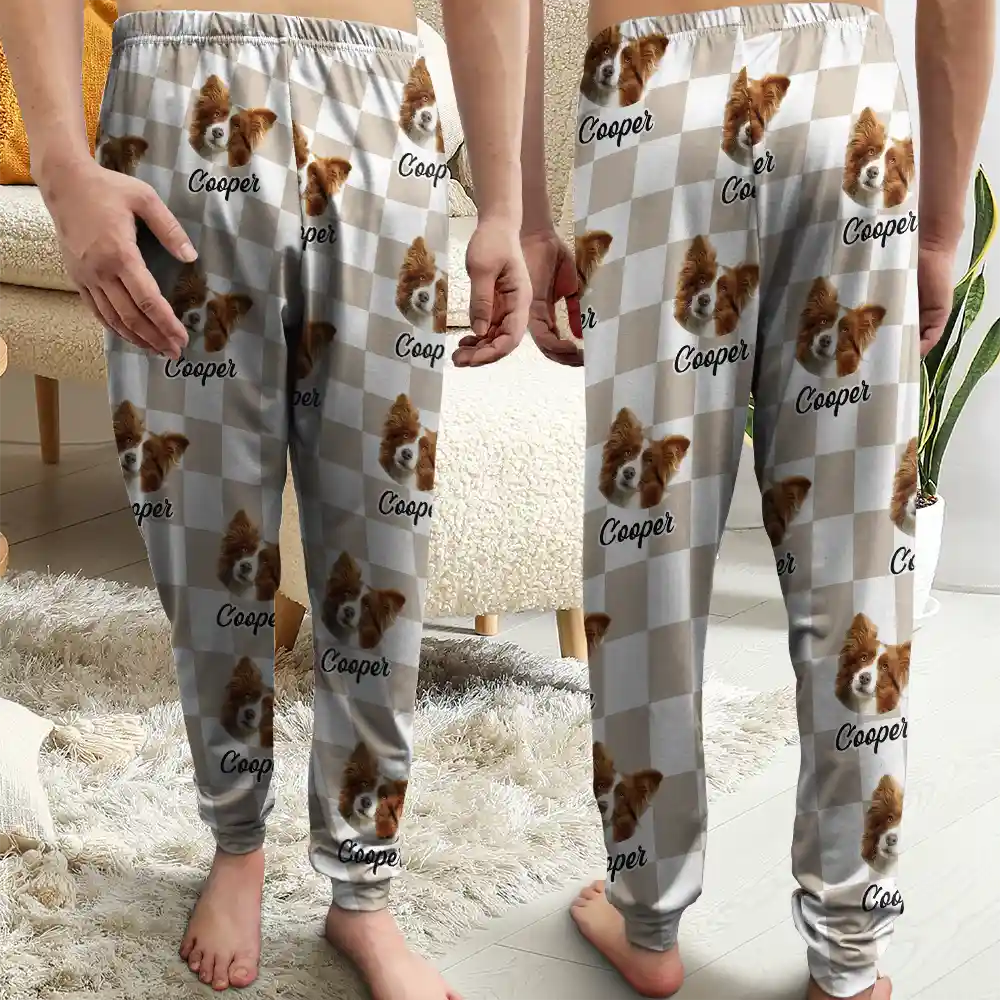 Custom Photo Humans Pet Face - Personalized Pajama Pants