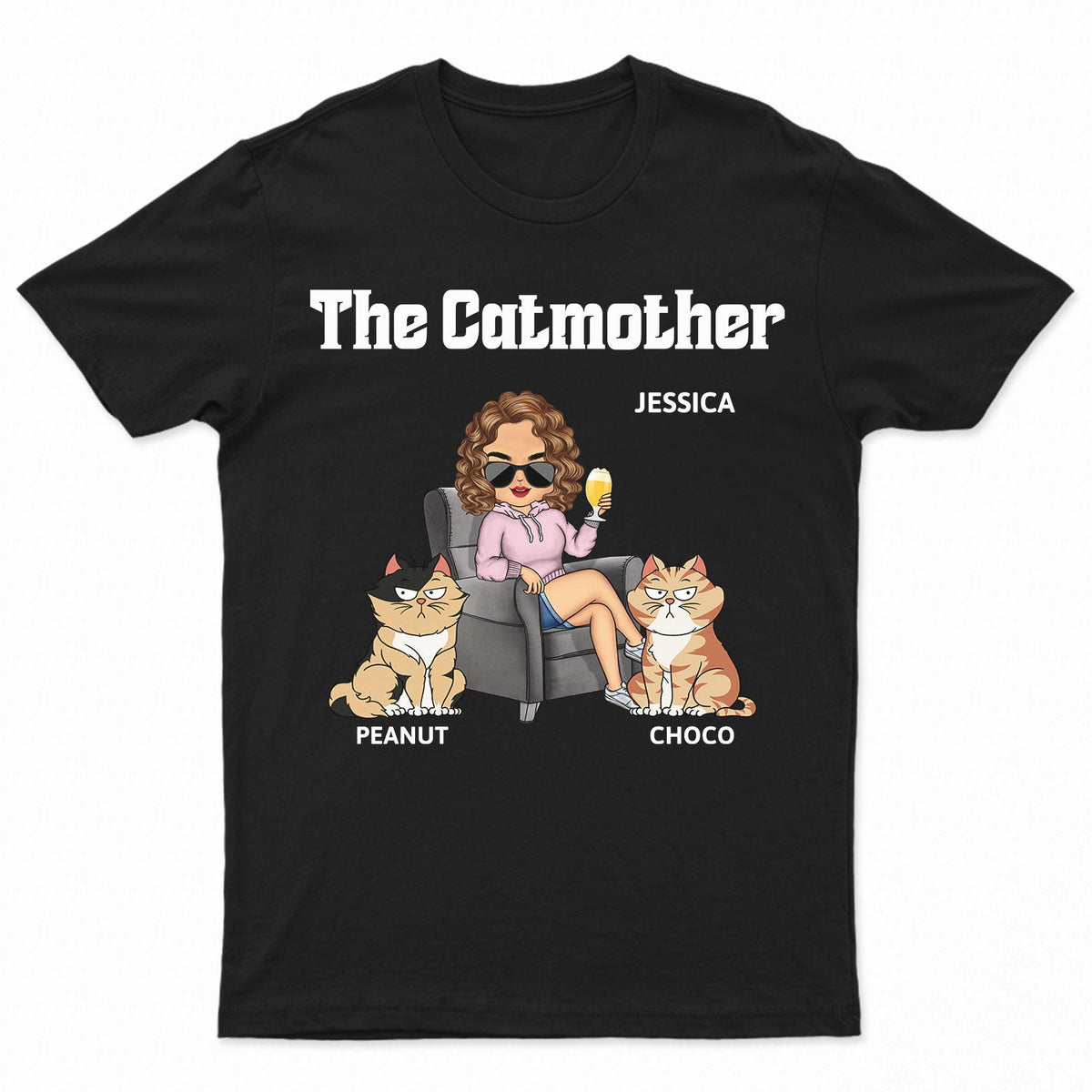 The Cat Mother - Gift For Cat Moms, Cat Lovers, Women, Yourself - Personalized T Shirt