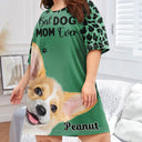 Custom Photo Best Dog Mom Cat Mom Ever - Gift For Fur Moms, Pet Lovers - Personalized Women's Sleep Tee