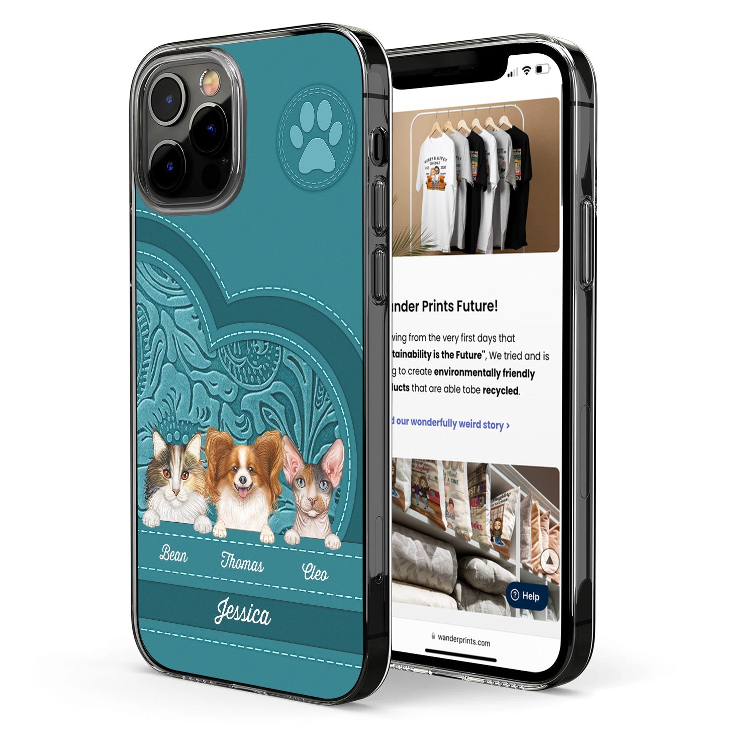 Cute Dogs And Cats Aesthetic Pattern - Birthday, Loving Gift For Pet Lovers, Dog Mom, Cat Mom - Personalized Clear Phone Case