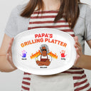 Daddy's Grilling Platter - Gift For Dad, Father, Grandfather, Grandpa - Personalized Plate