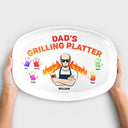 Daddy's Grilling Platter - Gift For Dad, Father, Grandfather, Grandpa - Personalized Plate