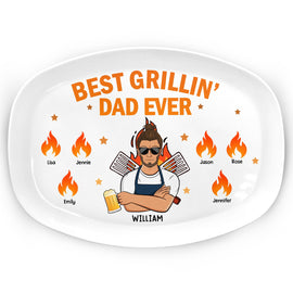 Best Grillin' Dad Ever - Personalized Plate