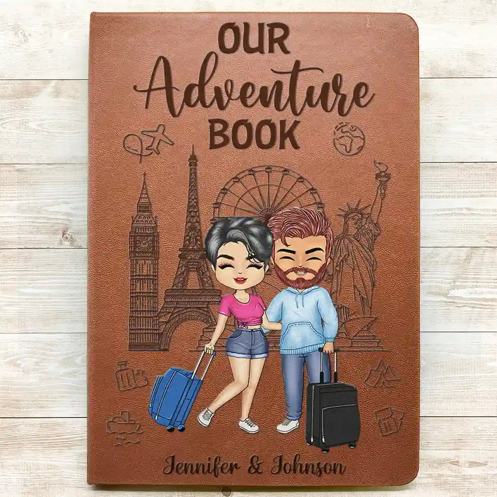 Our Adventure Book Travel Couples - Personalized Leather Journal