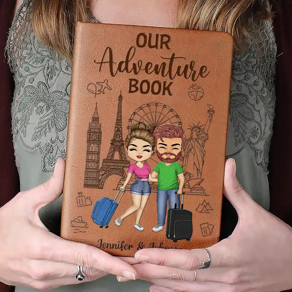 Our Adventure Book Travel Couples - Personalized Leather Journal