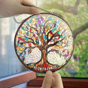 Family Tree Of Life - Personalized Stained Glass Window Hanging Suncatcher