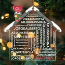 Christmas Family House - Personalized Custom Shaped Acrylic Ornament