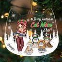 Christmas In My Festive Cat Mom Era - Personalized Custom Shaped Acrylic Ornament