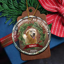 Pet Lovers - Custom Photo Dog Cat Your First Christmas As My Pawrents - Personalized Circle Glass Ornament