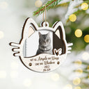 Christmas,Memorial,Cat Lovers,Custom Photo,Sad,Continue Shopping - Custom Photo Memorial Cat Not All Angels Have Wings Some Have Whiskers - Personalized 2-Layered Mix Ornament