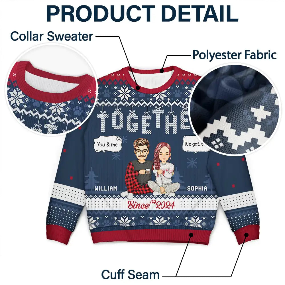 Gift For Couples - Christmas Couples Together Since - Personalized Unisex Ugly Sweater