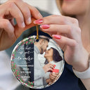 Gift For Couples - Custom Photo Newly Engaged Couple The Best Is Yet To Come - Personalized Circle Glass Ornament