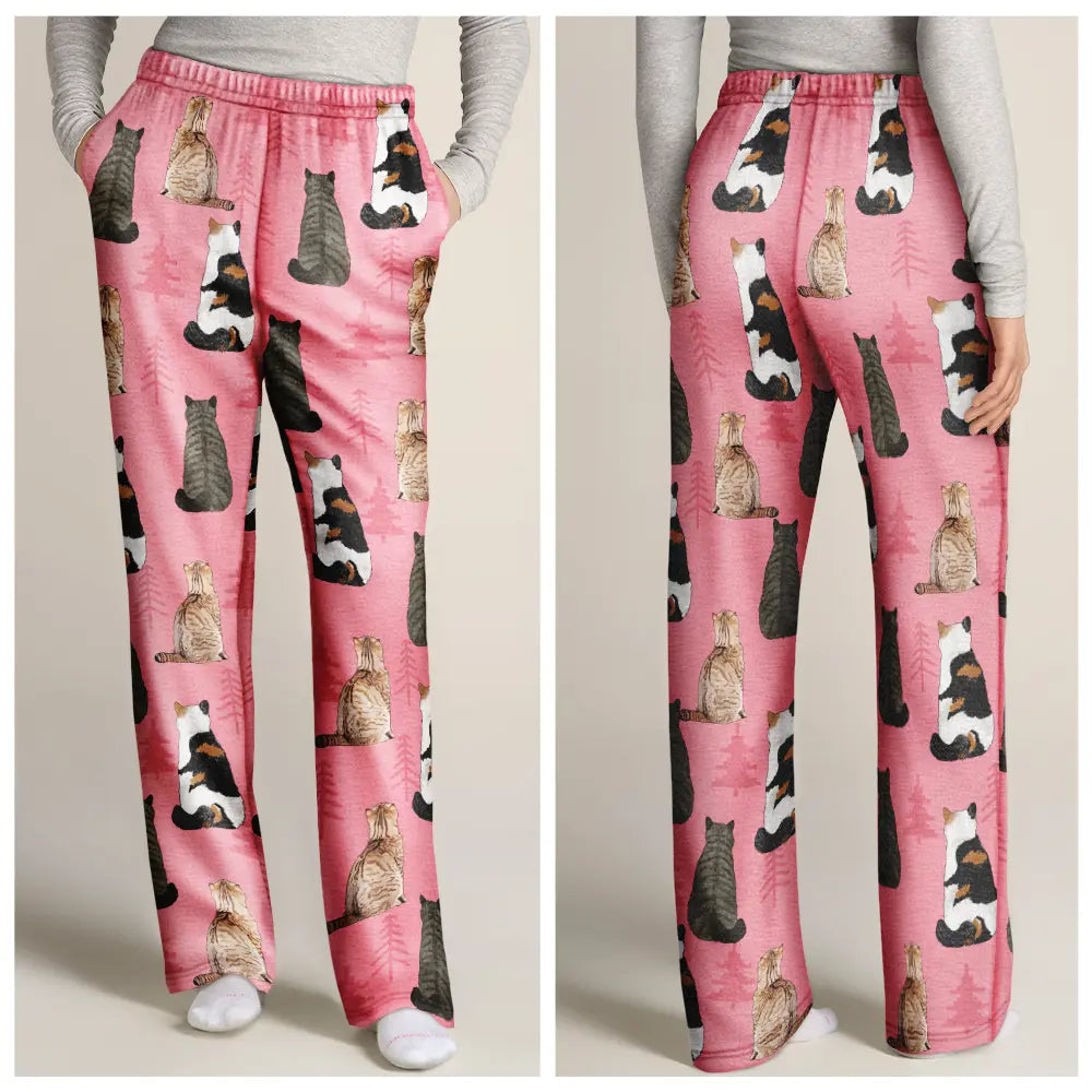 Pet Lovers, Cat Lovers - I Love My Cats - Personalized Pajama Pants