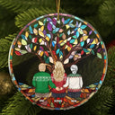 Family, Gift For Mother - Family Forever Unbreakable Bond Tree Of Life - Personalized Circle Acrylic Ornament