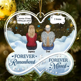 Memorial, Family - Memorial I'll Keep Making You Proud - Personalized Custom Shaped Acrylic Ornament