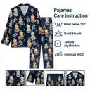 Pet Lovers, Cat Lovers - Meowy Catmas Funny Cartoon Cats - Personalized Long Pajamas Set