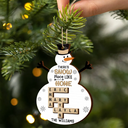 Christmas,Family,Happy - There's Snow Place Like Home Family Crossword Scrabble - Personalized 2-Layered Wooden Ornament