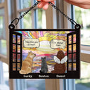 Memorial, Pet Lovers, Dog Lovers, Cat Lovers - Dog Cat Memorial They Still Talk About You - Personalized Window Hanging Suncatcher Ornament
