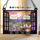 Memorial, Pet Lovers, Dog Lovers, Cat Lovers - Dog Cat Memorial They Still Talk About You - Personalized Window Hanging Suncatcher Ornament
