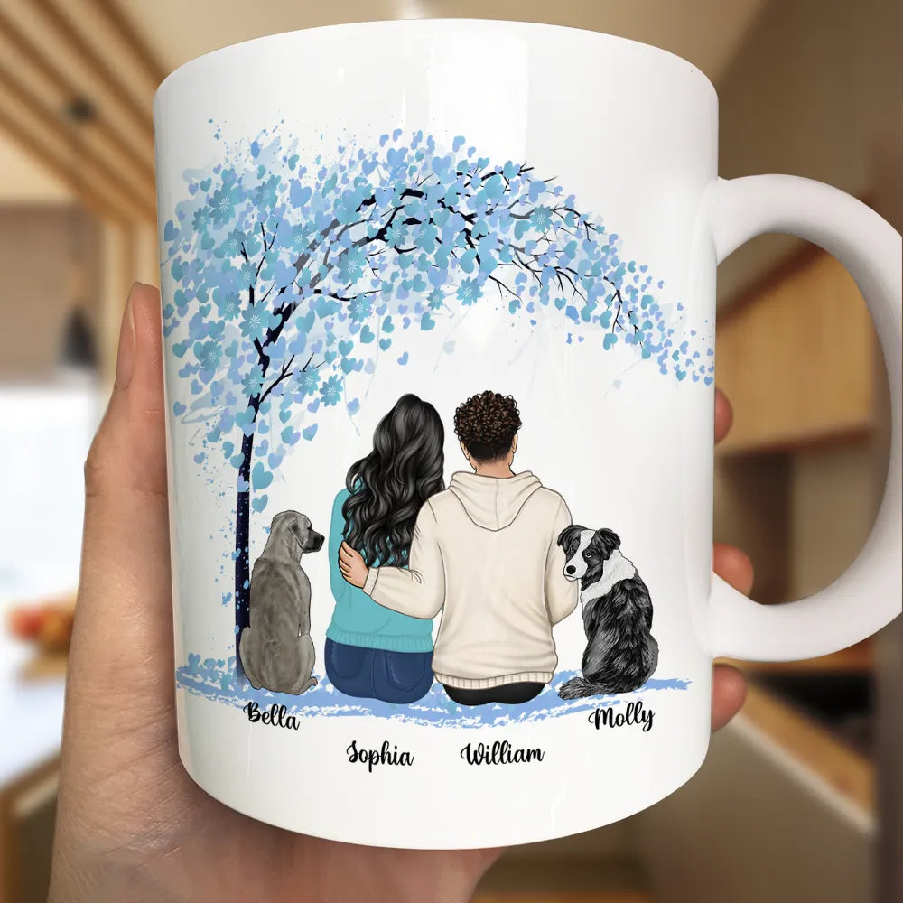 Gift For Couples, Gift For Husband, Gift For Wife, Gift For Boyfriend, Gift For Girlfriend, Pet Lovers, Dog Lovers - You & Me And The Dogs - Personalized Mug