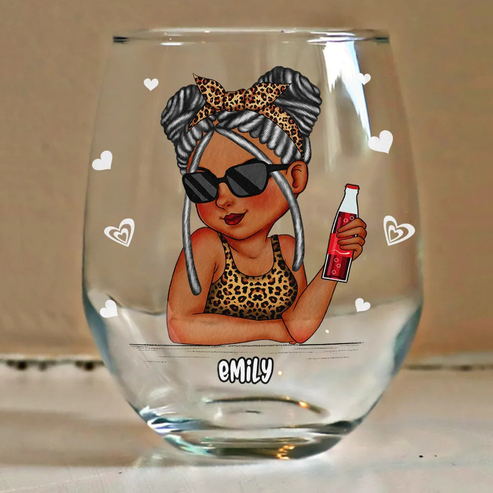 Gift For Mother,Gift For Women,Funny - I'm Not Like A Regular Mom I'm A Cool Mom - Personalized Stemless Wine Glass