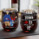 Gift For Couples, Gift For Wife, Gift For Girlfriend - You Never Let Me Down And Give Up On Me - Personalized Stemless Wine Glass