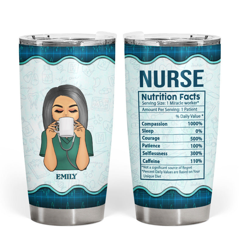 Nurse Nutrition Fact - Personalized Custom Tumbler