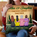 Mother And Daughter Forever Linked - Gift For Mother And Daughter - Personalized Custom Pillow