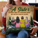 Making Sure We Never Walk Alone - Gift For Sisters - Personalized Custom Pillow