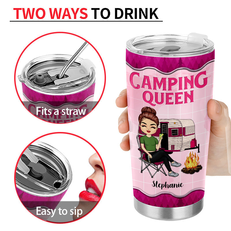 Camping Queen Classy - Gift For Campers - Personalized Custom Tumbler