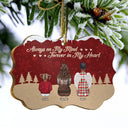 Those We Love Don't Go Away - Christmas Memorial Gift For Family, Siblings & BFF Best Friends - Personalized Wooden Ornament