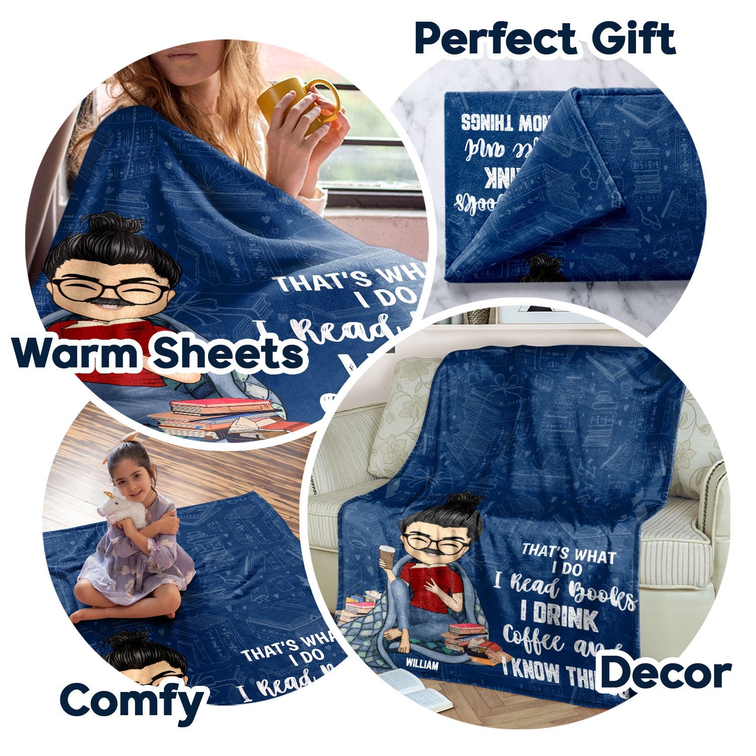 This is My Story Time Blanket - Book Reading Gift - Personalized Custom Fleece Blanket