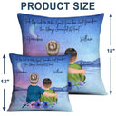 Mother And Son Forever Linked Together Watercolor Style - Birthday, Family Gift For Mom, Grandma, Grandson, Grandchild, Grandkid - Personalized Custom Pillow