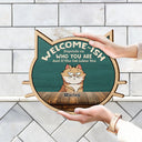 Welcome-ish Depends On Who You Are - Home Decor, Funny Gift For Cat Lovers - Personalized Custom Shaped Wood Sign