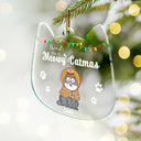 Meowy Catmas Funny Cartoon Cats - Christmas Gift For Cat Lovers - Personalized Custom Shaped Acrylic Ornament