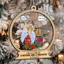 Mother And Daughter Are Always Connected At Heart - Christmas Keepsake, Memorial Gift - Personalized 2-Layered Mix Ornament