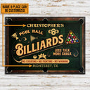 Personalized Billiards Pool Hall Custom Classic Metal Signs