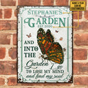 Personalized Butterfly Garden And Into Customized Classic Metal Signs